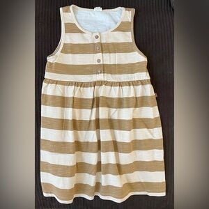 KidWild Girls 6/7 Neutral Striped Sleeveless Dress